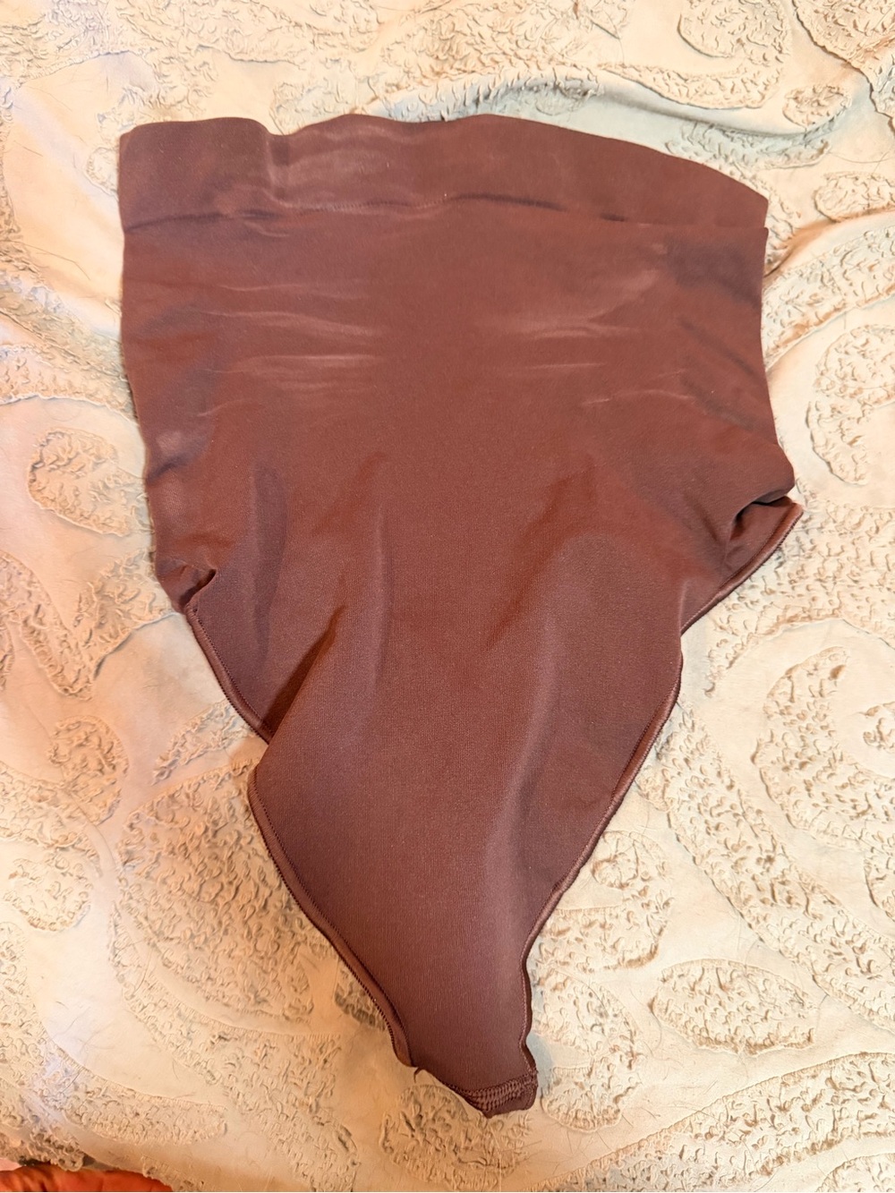 SKIMS Asymmetrical High-Rise Brown Skirt